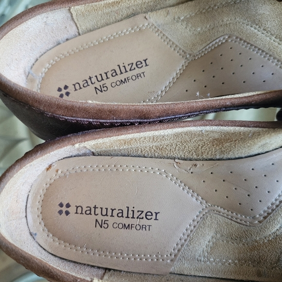 Naturalizer N5 comfort brown leather ballet style flats size 8.5 new - Picture 3 of 5